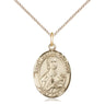14kt Gold Filled St. Gemma Galgani Medal Necklace, 3/4 x 1/2 inch, 18 inch Chain, Handcrafted by Bliss