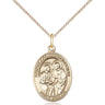 14kt Gold Filled Saints Cosmas and Damian Patron Saint Medal Necklace 3/4 x 1/2 inch on 18 inch chain by Bliss