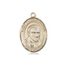 14kt solid gold St. Vincent de Paul patron saint medal pendant 3/4 inch by Bliss Manufacturing