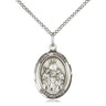 Sterling Silver St. Sophia Patron Saint Medal Necklace 3/4 x 1/2 inch with 18 inch chain by Bliss