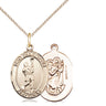 14kt Gold Filled St. Christopher Lacrosse Medal Necklace 3/4x1/2 pendant 18 inch chain Bliss USA