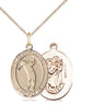 14kt Gold Filled St. Christopher Golf Medal Necklace 3/4 x 1/2 on 18 inch chain by Bliss Manufacturing