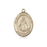 14kt solid gold Infant of Prague Catholic medal pendant 3/4 inch by 1/2 inch handcrafted by Bliss
