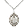 Sterling silver Infant of Prague pendant necklace 3/4 inch by 1/2 inch with 18 inch chain handmade by Bliss