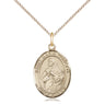 14kt Gold Filled St. Maria Goretti Patron Saint Medal Necklace 3/4 x 1/2 inch with 18 inch chain by Bliss Manufacturing