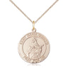 14kt Gold Filled St. Maria Goretti Medium Medal Necklace 3/4 inch by 5/8 inch on 18 inch Chain by Bliss