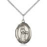 Sterling Silver St. Petronille Patron Saint Medal Necklace 3/4 x 1/2 inch with 18 inch chain by Bliss