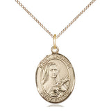 14kt Gold Filled St. Therese of Lisieux Patron Saint Medal Necklace 3/4 inch by Bliss