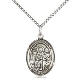 Sterling Silver St. Germaine Cousin patron saint medal necklace with 18 inch chain by Bliss Manufacturing