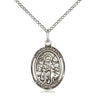 Sterling Silver St. Germaine Cousin patron saint medal necklace with 18 inch chain by Bliss Manufacturing