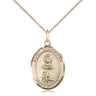 14kt Gold Filled St. Anastasia Medium Patron Saint Medal Necklace 3/4 x 1/2 inches on 18 inch Chain by Bliss