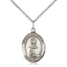 Sterling Silver St. Anastasia Medal Necklace 3/4 inch pendant on 18 inch chain handmade by Bliss