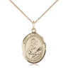 14kt Gold Filled St. Alexandra Patron Saint Medal Necklace 3/4 x 1/2 inch on 18 inch Chain by Bliss