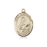 14kt Solid Gold St. Alexandra Patron Saint Medal Pendant 3/4 inch by 1/2 inch by Bliss USA