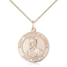 14kt Gold Filled St. Ignatius of Loyola Patron Saint Medal Necklace 3/4 x 5/8 inches on 18 inch curb chain by Bliss