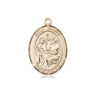 14kt Solid Gold Holy Family Medal Pendant 3/4 inch by 1/2 inch by Bliss Manufacturing USA
