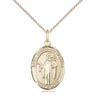 14kt Gold Filled St. Joseph The Worker Patron Saint Medal Necklace 3/4 inch by 1/2 inch on 18 inch Chain by Bliss