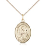 14kt Gold Filled St. Alphonsus Patron Saint Medal Necklace 3/4 x 1/2 inch on 18 inch Chain by Bliss
