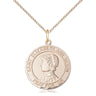 Gold filled St. Elizabeth Ann Seton patron saint medal necklace with 18 inch curb chain, handcrafted by Bliss