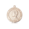 14kt solid gold St. Elizabeth Ann Seton patron saint medal pendant, 3/4 inch by 5/8 inch, handcrafted by Bliss Manufacturing