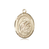 14kt Solid Gold St. Aloysius Gonzaga Patron Saint Medal Pendant 3/4 inch by Bliss Manufacturing