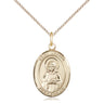 14kt Gold Filled St. Lillian Patron Saint Medal Necklace 3/4 x 1/2 inch with 18 inch Chain by Bliss