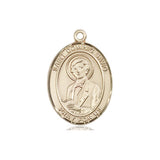 14kt Solid Gold St. Dominic Savio Patron Saint Medal Pendant 3/4 x 1/2 inch by Bliss Manufacturing
