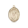 14kt Solid Gold St. Dominic Savio Patron Saint Medal Pendant 3/4 x 1/2 inch by Bliss Manufacturing