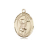 14kt Solid Gold St. Stephanie Patron Saint Medal Pendant 3/4 x 1/2 inch by Bliss