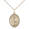 14kt gold filled medium Our Lady of Hope medal necklace with 18 inch chain handmade by Bliss Manufacturing