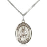 Sterling Silver Our Lady of Hope Medal Necklace 3/4 x 1/2 with 18 Inch Chain Handmade by Bliss