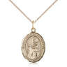 14kt Gold Filled St. John of the Cross patron saint medal necklace, 3/4 x 1/2 inch pendant on 18 inch chain, handcrafted by Bliss USA