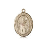 14kt Solid Gold St. John of the Cross patron saint medal pendant 3/4 inch by 1/2 inch handcrafted by Bliss Manufacturing USA
