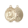 14kt Solid Gold Pope Benedict XVI Medal Pendant 3/4 x 1/2 inches handcrafted by Bliss Manufacturing