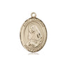 14kt Solid Gold St. Madeline Sophie Barat Patron Saint Medal Pendant 3/4 x 1/2 inch by Bliss