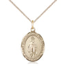 14kt Gold Filled St. Bartholomew the Apostle Patron Saint Medal Necklace 3/4 x 1/2 inch on 18 inch chain by Bliss