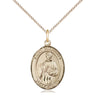 14kt Gold Filled St. Placidus Patron Saint Medal Necklace 3/4 x 1/2 inch with 18 inch chain by Bliss