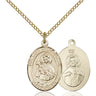 Gold Filled Our Lady of Mount Carmel Catholic medal necklace with 18 inch chain handcrafted by Bliss Manufacturing