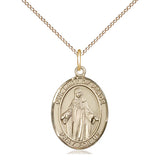 Gold Filled Our Lady of Peace Medal Necklace 3/4 inch pendant with 18 inch chain by Bliss Manufacturing