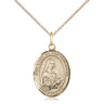 14kt Gold Filled Our Lady of the Railroad Medal Necklace 3/4x1/2 inch pendant 18 inch chain Bliss USA