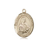 14kt Solid Gold Our Lady of the Railroad Medal Pendant 3/4x1/2 inch handcrafted Bliss USA