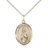 14kt Gold Filled St. Alice Medal Necklace 3/4 inch pendant 18 inch chain handmade by Bliss