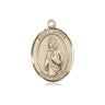 14kt Solid Gold St. Alice patron saint medal pendant 3/4 x 1/2 inch handcrafted by Bliss Manufacturing