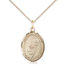 14kt Gold Filled Blessed Trinity Catholic pendant necklace with 18 inch chain by Bliss Manufacturing