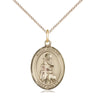 14kt Gold Filled St. Rachel Patron Saint Medal Necklace 3/4 x 1/2 inch on 18 inch Chain by Bliss
