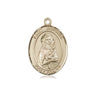 14kt solid gold St. Victoria patron saint medal pendant, 3/4 inch by 1/2 inch, handcrafted by Bliss Manufacturing USA
