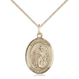 14kt Gold Filled St. Aaron patron saint medal necklace 3/4 x 1/2 with 18 inch chain by Bliss