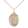 14kt Gold Filled St. Aaron patron saint medal necklace 3/4 x 1/2 with 18 inch chain by Bliss