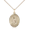 14kt Gold Filled St. Grace Patron Saint Medal Necklace 3/4x1/2 18 inch Chain Bliss USA
