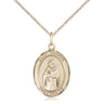 Gold Filled St. Samuel Patron Saint Medal Necklace 3/4 x 1/2 inch with 18 inch Chain by Bliss